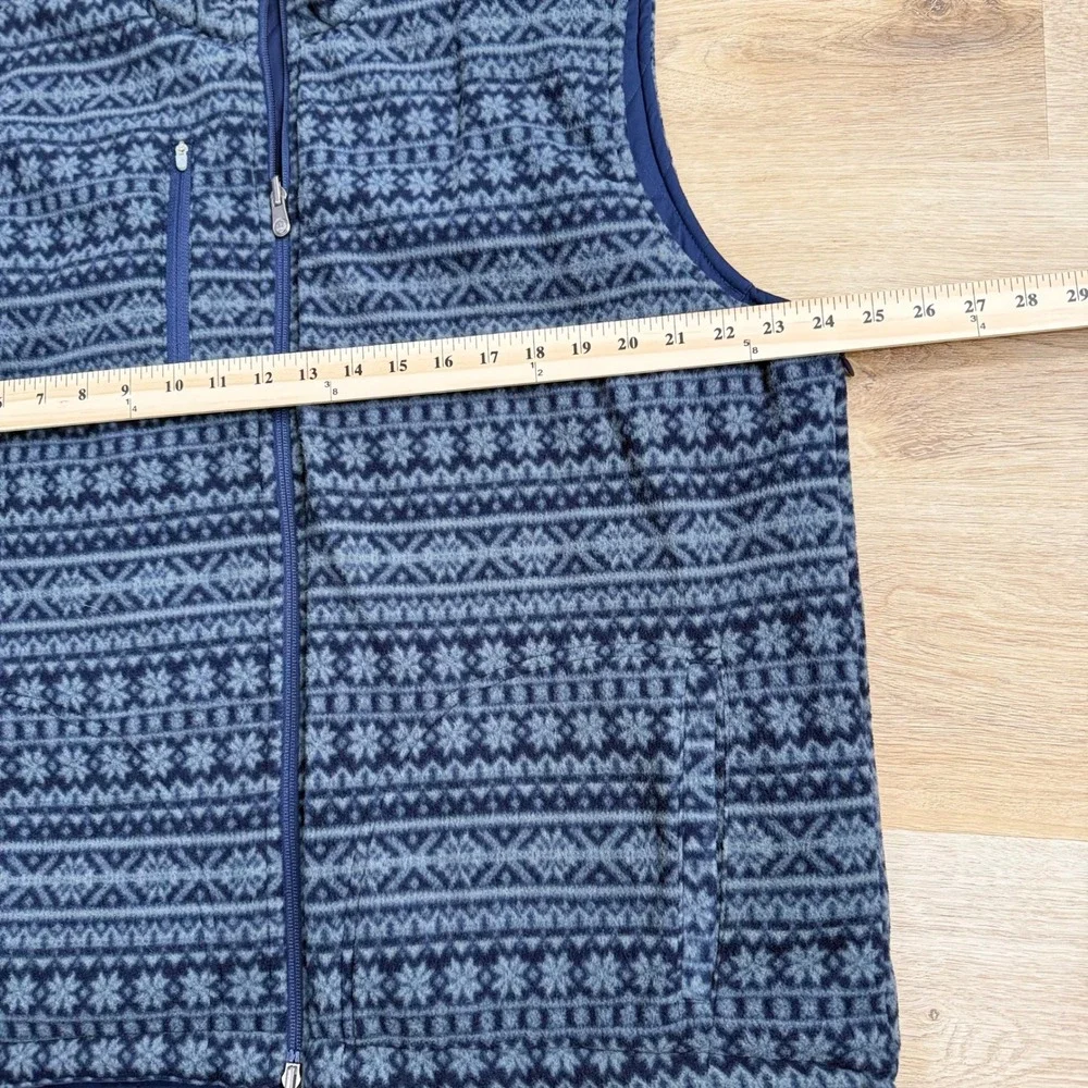 Peter Millar Blue Reversible Quilted/Fair Isle Fleece Vest Mens XL Gorpcore